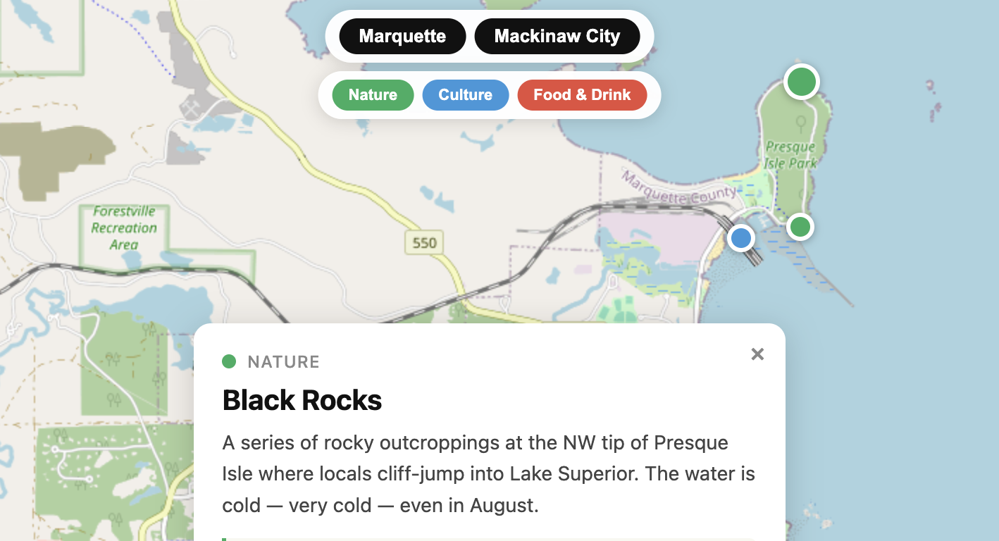 Sprytna Maps app screenshot