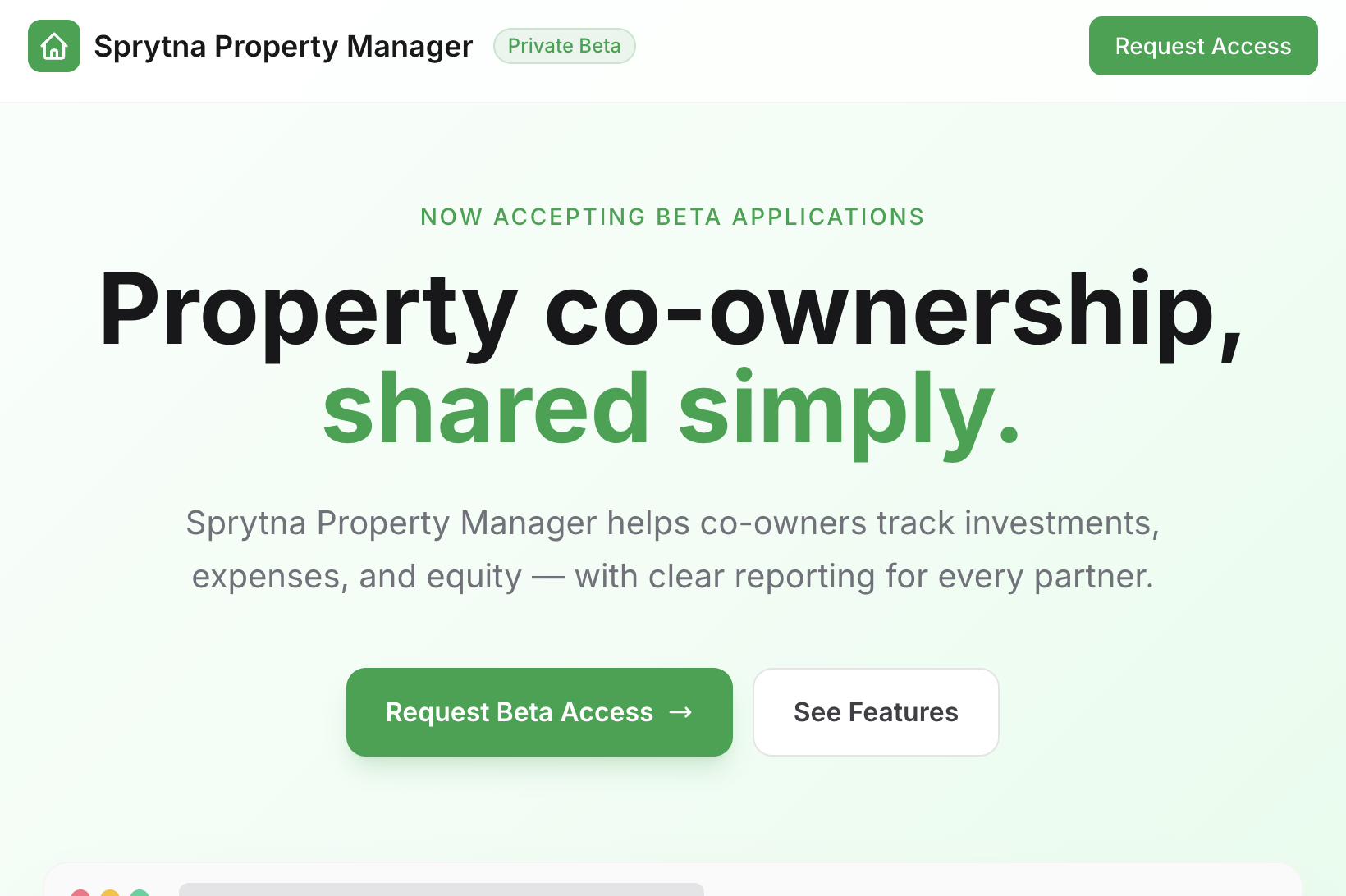 Sprytna Property Manager app screenshot